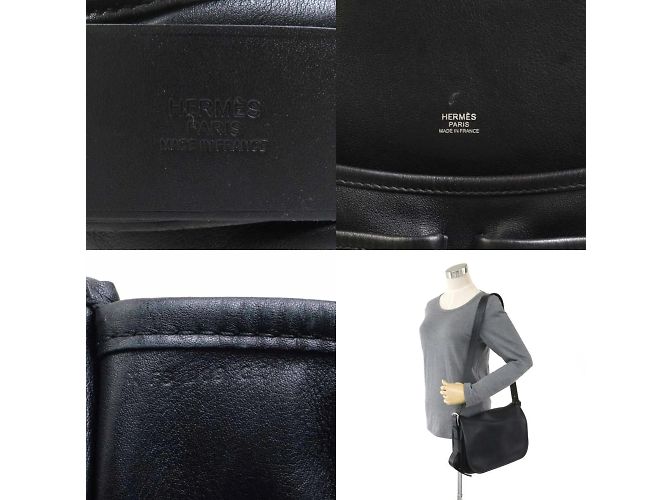 Hermès Borsa a spalla HERMES Barda 30 Veau Sikkim Nero - vista 5