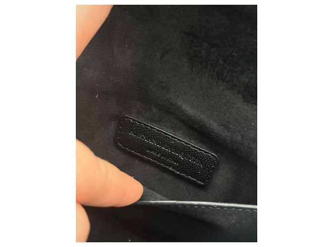 Borsa a tracolla Alexander McQueen Insignia nera in pelle Nero - vista 12