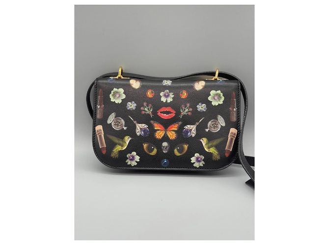 Borsa a tracolla Alexander McQueen Insignia nera in pelle Nero - vista 5