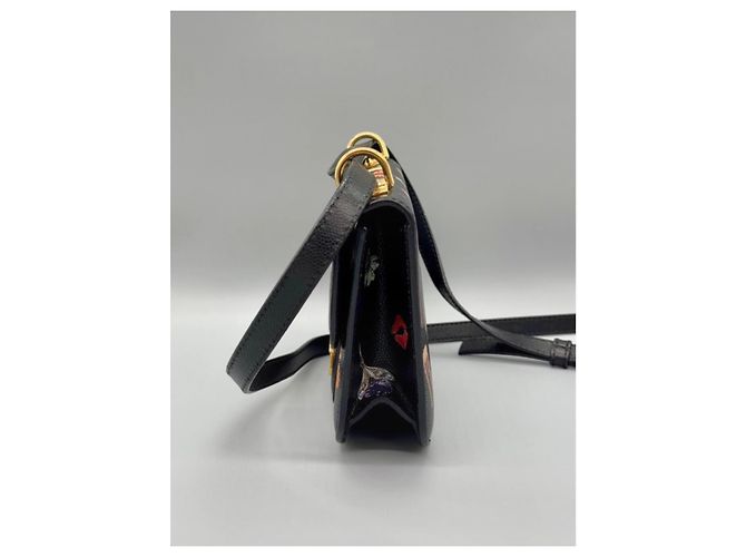 Borsa a tracolla Alexander McQueen Insignia nera in pelle Nero - vista 6