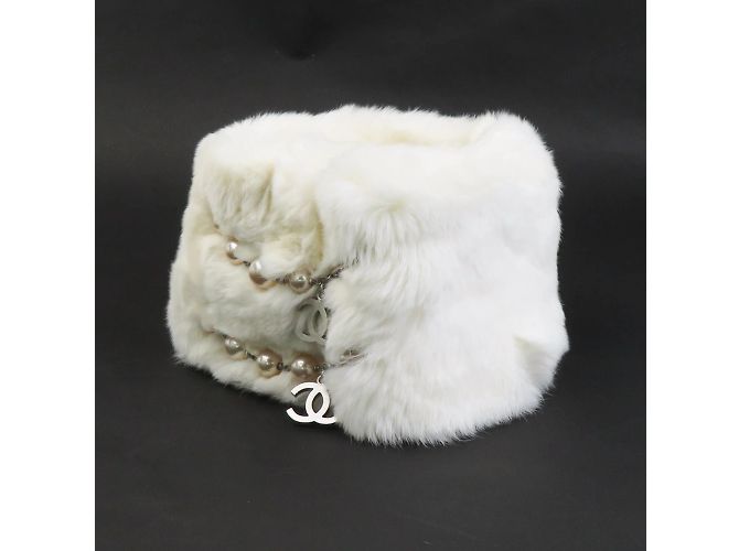 Bufanda de piel de conejo blanco Chanel - vista 2