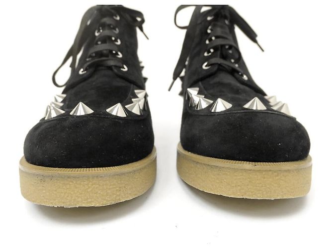 NUOVE STIVALI CHRISTIAN LOUBOUTIN GIANT SPIKES 44 IN CAMOSCIO - vista 4