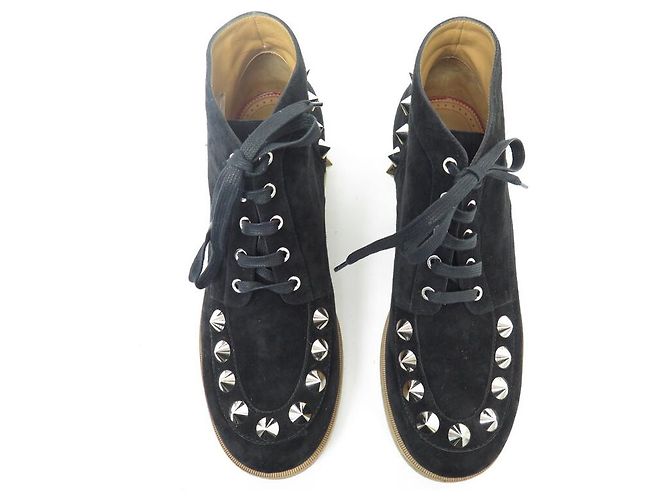 NUOVE STIVALI CHRISTIAN LOUBOUTIN GIANT SPIKES 44 IN CAMOSCIO - vista 6