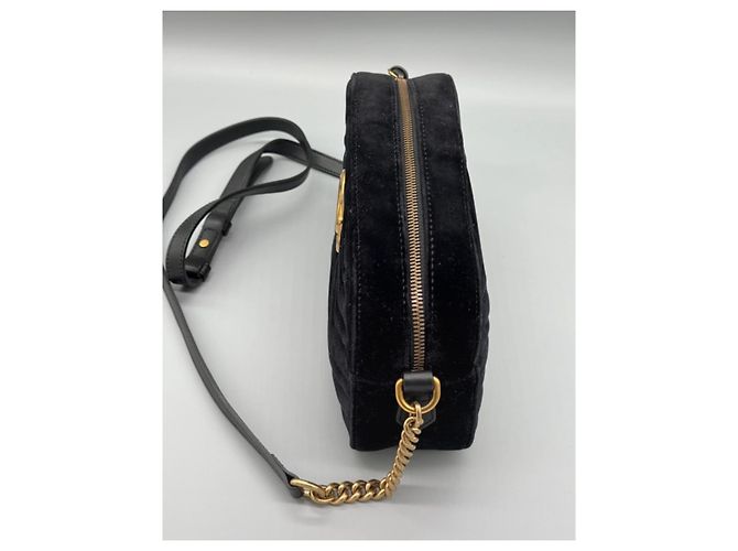 Borsa Gucci GG Marmont in velluto nero - vista 8