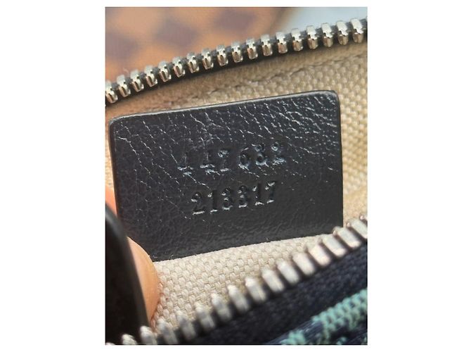 Borsa Gucci GG Marmont in denim blu - vista 11