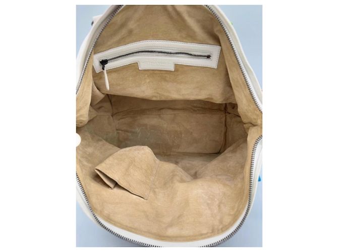 Knot Bottega Veneta Bolsa de bolinhas com nó em couro de bezerro granulado Branco - vista 8