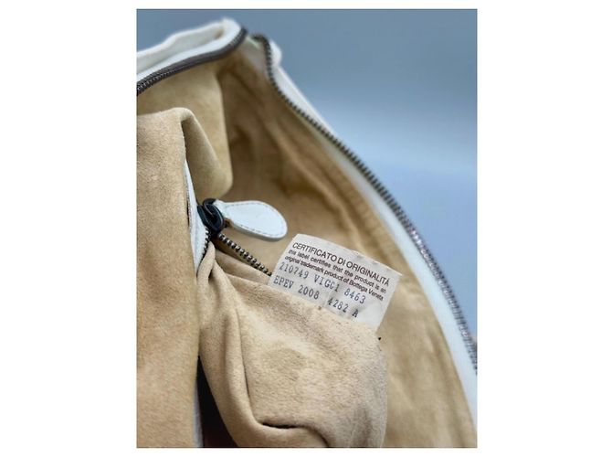 Knot Bottega Veneta Bolsa de bolinhas com nó em couro de bezerro granulado Branco - vista 9