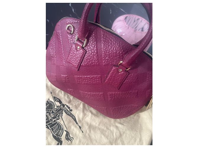 Burberry Orchard Leather Handbag Prune - view 2
