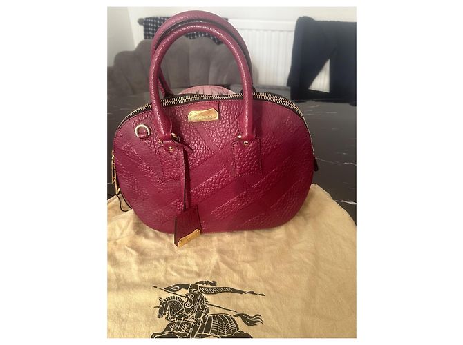 Burberry Orchard Leather Handbag Prune - view 6