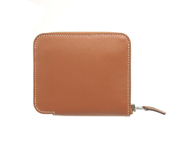 Monedero compacto B de seda Azap de Hermès Dorado - vista 3