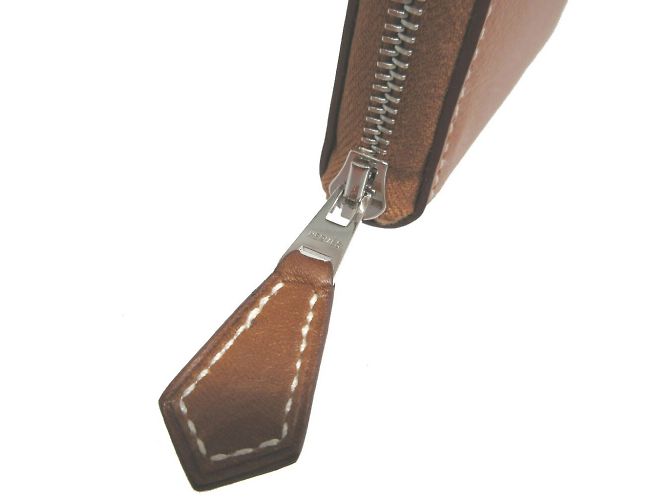 Monedero compacto B de seda Azap de Hermès Dorado - vista 4
