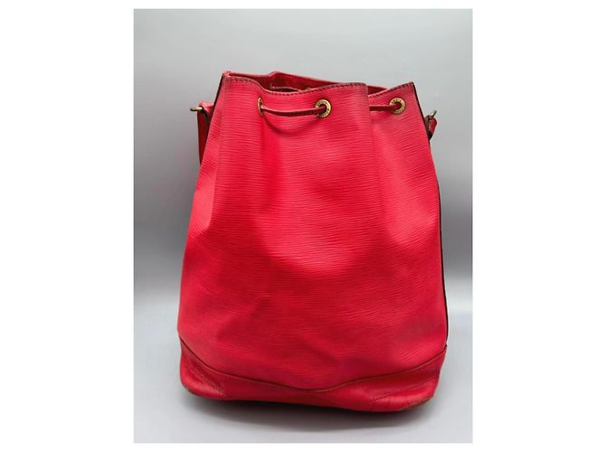 Borsa Louis Vuitton Noe Rossa in Pelle Rosso - vista 4