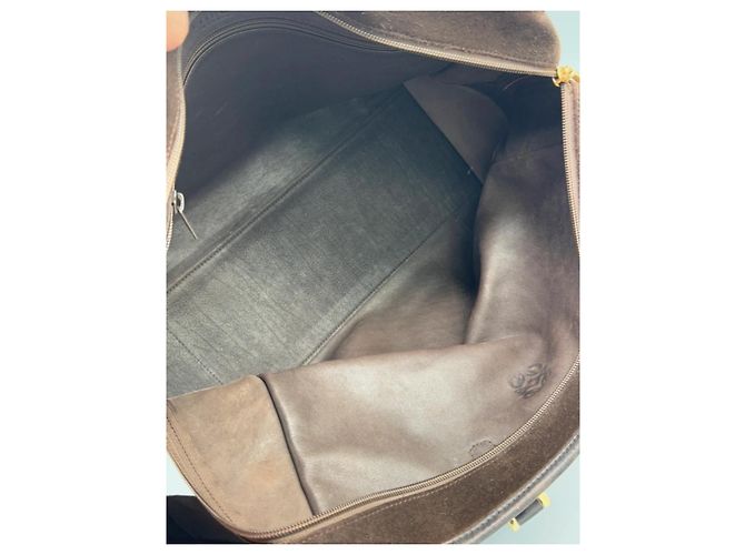 Loewe Borsa in suede Amazona Marrone Marrone scuro - vista 12