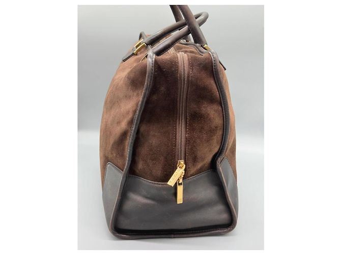 Loewe Borsa in suede Amazona Marrone Marrone scuro - vista 2