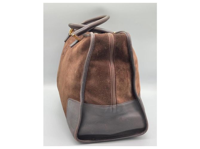 Loewe Borsa in suede Amazona Marrone Marrone scuro - vista 6