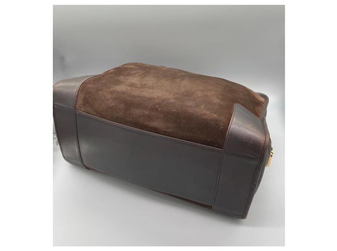 Loewe Borsa in suede Amazona Marrone Marrone scuro - vista 9