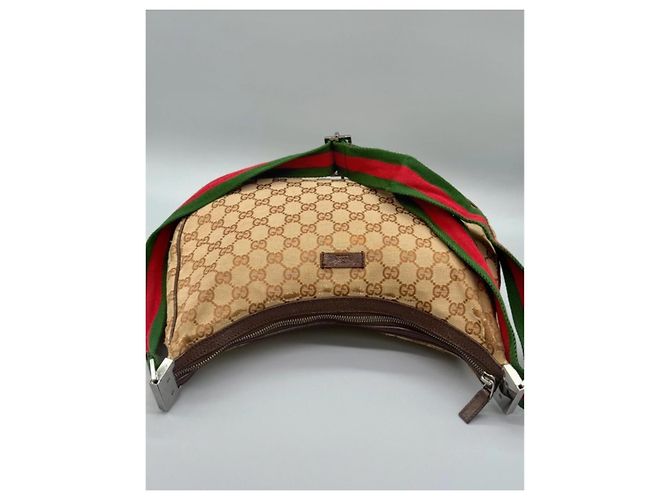 Borsa Gucci Ophidia Hobo Marrone in Tela - vista 10
