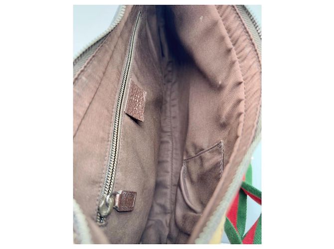 Borsa Gucci Ophidia Hobo Marrone in Tela - vista 11