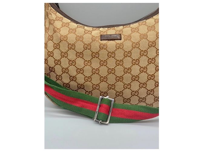 Borsa Gucci Ophidia Hobo Marrone in Tela - vista 3