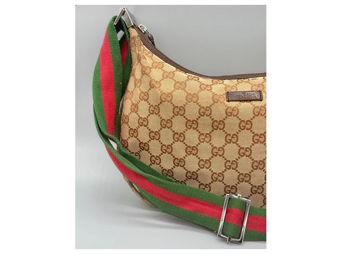 Borsa Gucci Ophidia Hobo Marrone in Tela - vista 4