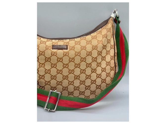 Borsa Gucci Ophidia Hobo Marrone in Tela - vista 5