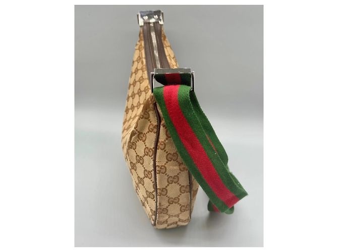 Borsa Gucci Ophidia Hobo Marrone in Tela - vista 6