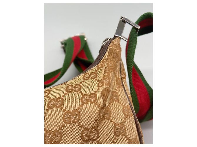 Borsa Gucci Ophidia Hobo Marrone in Tela - vista 7