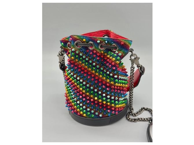 Borsa a mano Christian Louboutin Marie Jane in pelle con borchie - vista 3