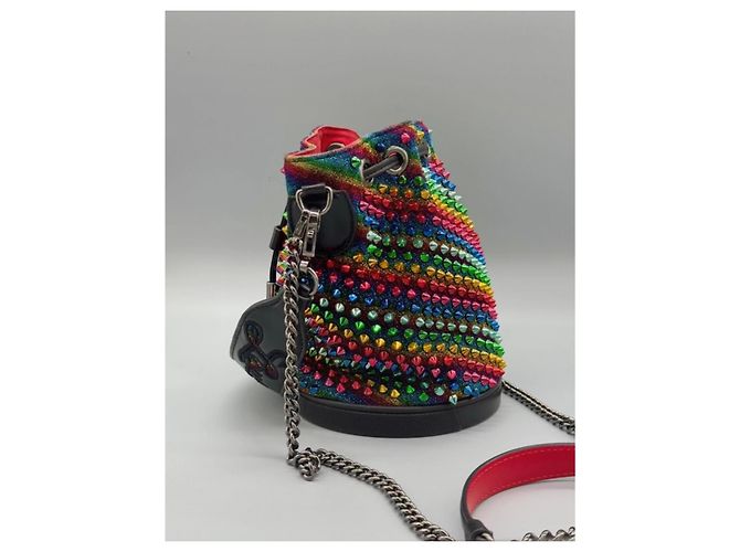 Borsa a mano Christian Louboutin Marie Jane in pelle con borchie - vista 4
