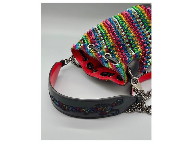 Borsa a mano Christian Louboutin Marie Jane in pelle con borchie - vista 5