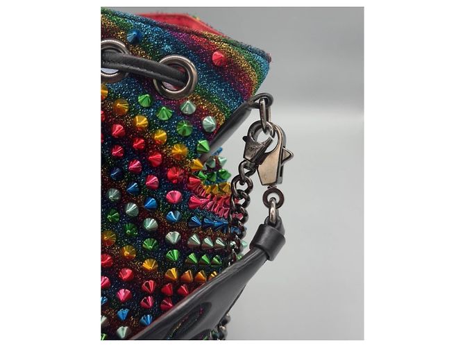 Borsa a mano Christian Louboutin Marie Jane in pelle con borchie - vista 8