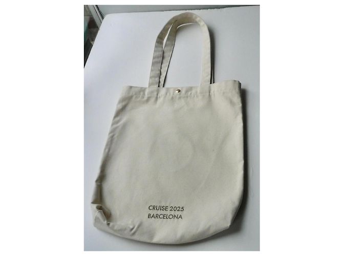 LOUIS VUITTON Bolsa tote de algodón reciclado coleccionista NUEVA Blanco roto - vista 5