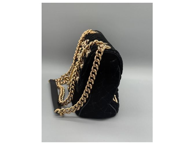 Dolce & Gabbana Borsa a Spalla Lucia in Velluto Nero - vista 4