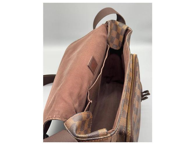 Borsa Louis Vuitton Damier Mervil Marrone Pelle - vista 11