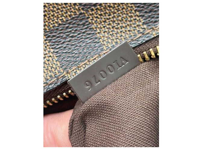 Borsa Louis Vuitton Damier Mervil Marrone Pelle - vista 14