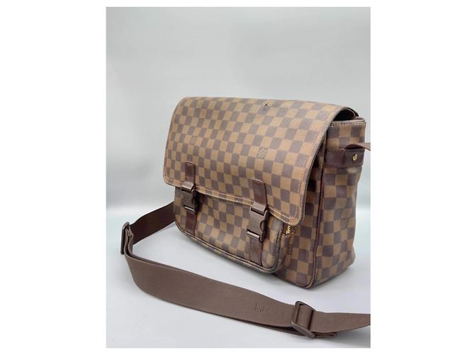 Borsa Louis Vuitton Damier Mervil Marrone Pelle - vista 2