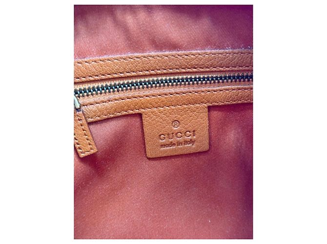 Piccola borsa a mano Gucci in pelle arancione - vista 6