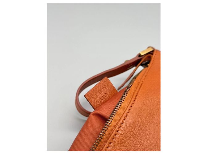 Piccola borsa a mano Gucci in pelle arancione - vista 7