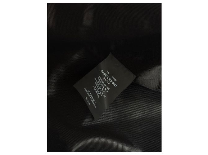 Saint Laurent Giacca bomber con ricamo Blu navy - vista 8