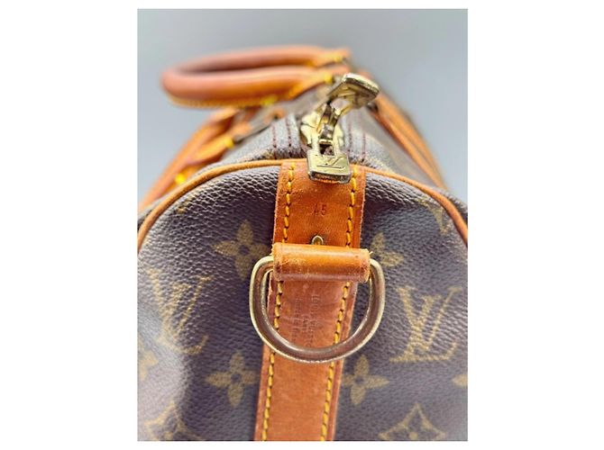Borsa da viaggio Louis Vuitton Keepall 45 Marrone Pelle - vista 4