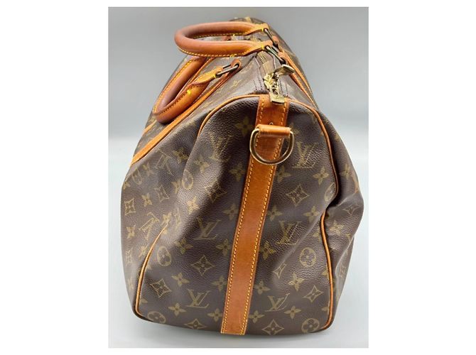 Borsa da viaggio Louis Vuitton Keepall 45 Marrone Pelle - vista 5