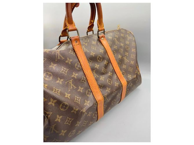 Borsa da viaggio Louis Vuitton Keepall 45 Marrone Pelle - vista 6