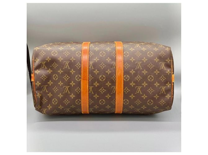 Borsa da viaggio Louis Vuitton Keepall 45 Marrone Pelle - vista 8