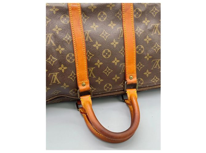 Borsa da viaggio Louis Vuitton Keepall 45 Marrone Pelle - vista 9