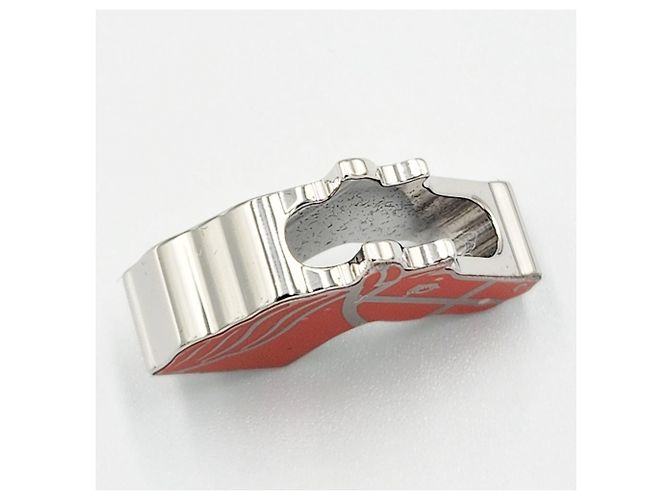 Ring Anello Twilly Gadlige di Hermès Argento Arancione - vista 5