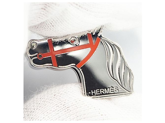 Ring Anello Twilly Gadlige di Hermès Argento Arancione - vista 7