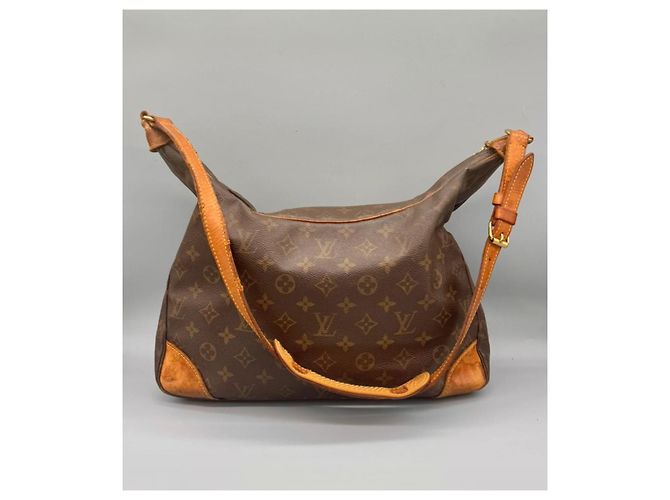 Borsa a mano Louis Vuitton Boulogne in pelle marrone - vista 2