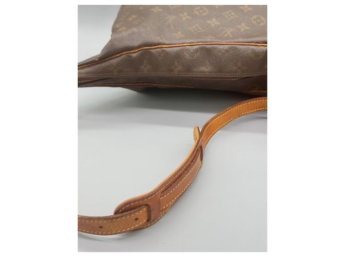 Borsa a mano Louis Vuitton Boulogne in pelle marrone - vista 8