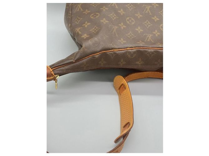 Borsa a mano Louis Vuitton Boulogne in pelle marrone - vista 9