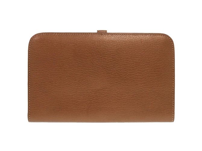 Hermès Cartera larga de cuero Chevre Bronze Midosuji limitada Hermes Dogon GM Bronce - vista 3